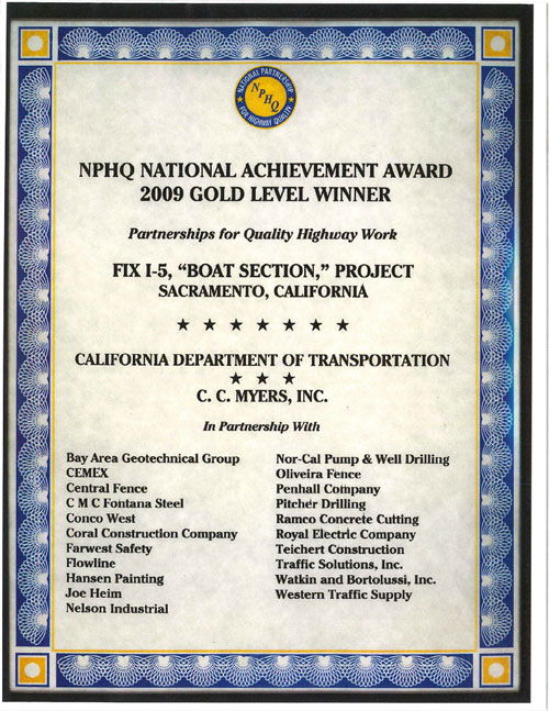 2009 NPHQ Gold Level Award